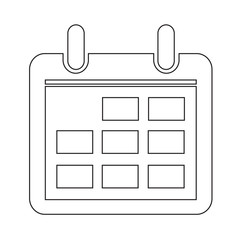 Calendar icon illustration sign design style