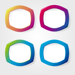 Wall Mural - set of bright labels.