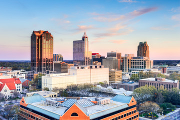 Raleigh North Carolina, USA downtown skyline.