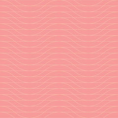 Wall Mural - seamless striped minimalistic wave pattern.