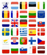 © pomogayev - EU Flags Flat Square Icon Set