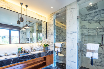 interior of modern bathroom