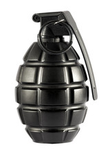 Single Grenade On Isolated White Background