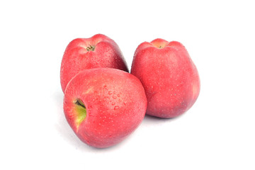 Apples on white background