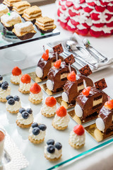 Canvas Print - pastries on the brunch table