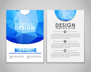 Design flyers and brochures polygonal