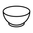 Soup bowl dishware line art icon for food apps and websites