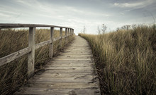 The Way Forward. Steep Boardwalk Trail Leads To The Top Of A Sand Dune And Sweeping Vistas Of Lake Huron.
