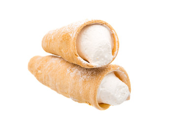 Wall Mural - puff rolls with cream