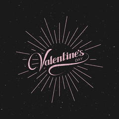 Wall Mural - Valentines Day. Vector Holiday Illustration