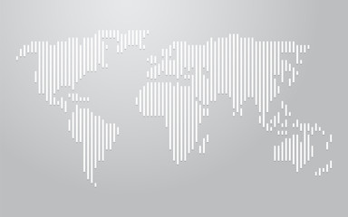 Wall Mural - world map vertical lines