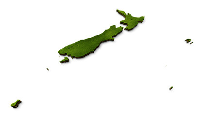 Wall Mural - 3D New Zealand Map Grass