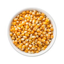 Popcorn Kernels Uncooked In A Ceramic Bowl