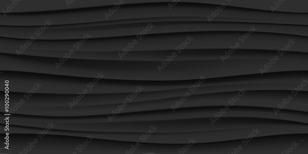Black seamless wave texture pattern background Stock Vector | Adobe Stock