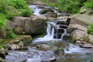 Poster - Bodewasserfall - waterfall river Bode