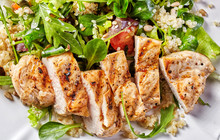 Quinoa And Vegetable Salad With Grilled Chicken