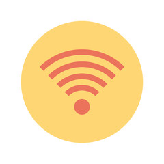 Wall Mural - WIFI - Circle Icon. Modern Design Flat Style Icon