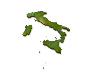 Wall Mural - 3D Italy Map Terrain