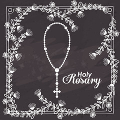 Wall Mural - holy rosary design 