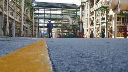 Wall Mural - Operator in refinery plant