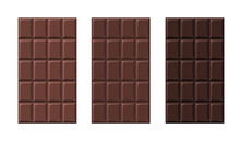 Three Chocolate On White Background