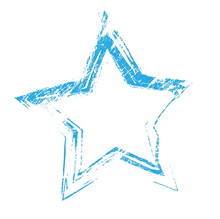 Abstract Grunge Vintage Blue Star Texture And Background,  Illustration Design Element
