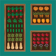 Kitchen vegetable garden planner flat design. EPS 10 vector stock illustration