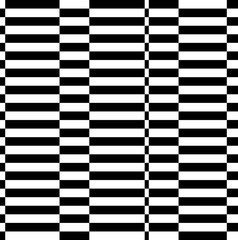 Fototapete - Checkered, irregular pattern. Abstract, monochrome vector textur