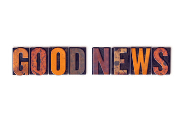 Sticker - Good News Concept Isolated Letterpress Type