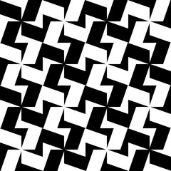 Fototapete - Abstract repeatable geometric pattern, monochrome background. Ve