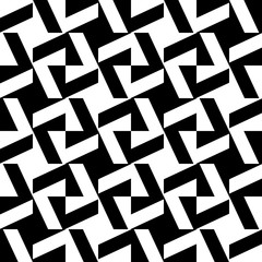 Poster - Abstract repeatable geometric pattern, monochrome background. Ve
