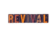 Revival Concept Isolated Letterpress Type