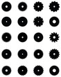 © KatarinaF - Silhouettes of circular saw blades, vector