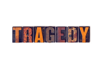 Canvas Print - Tragedy Concept Isolated Letterpress Type