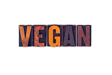 Poster - Vegan Concept Isolated Letterpress Type