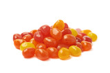 Fototapeta Kuchnia - Pile of red jelly beans isolated