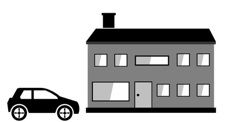 Wall Mural - Maison et une voiture