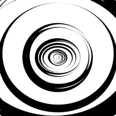Leinwandbilder - Scattered, random circles. Abstract monochrome vector illustrati