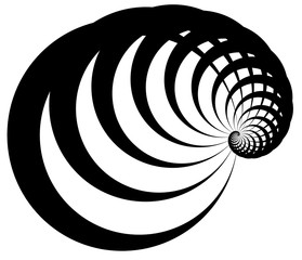 Leinwandbilder - Scattered, random circles. Abstract monochrome vector illustrati