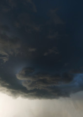 Wall Mural - heavy rain storm clouds, thunderstorm dramatic sky