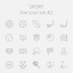 Poster - Sport icon set.