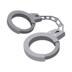 Handcuffs cartoon icon