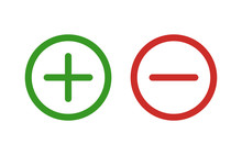 Plus And Minus Or Add And Subtract Line Art Color Icon For Apps And Websites.