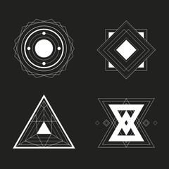 Set of Geometric Design, vector
