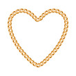 Thik golden chain - heart frame.