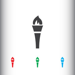 Wall Mural - Olympic torch icon for web and mobile