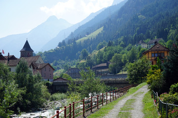 Wall Mural - Bridge and houses