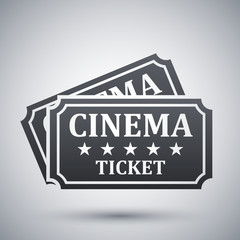 Wall Mural - Vector cinema tickets icon