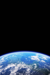 Wall Mural - high resolution planet earth view. the world globe from space in