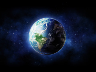 high resolution planet earth view. the world globe from space in